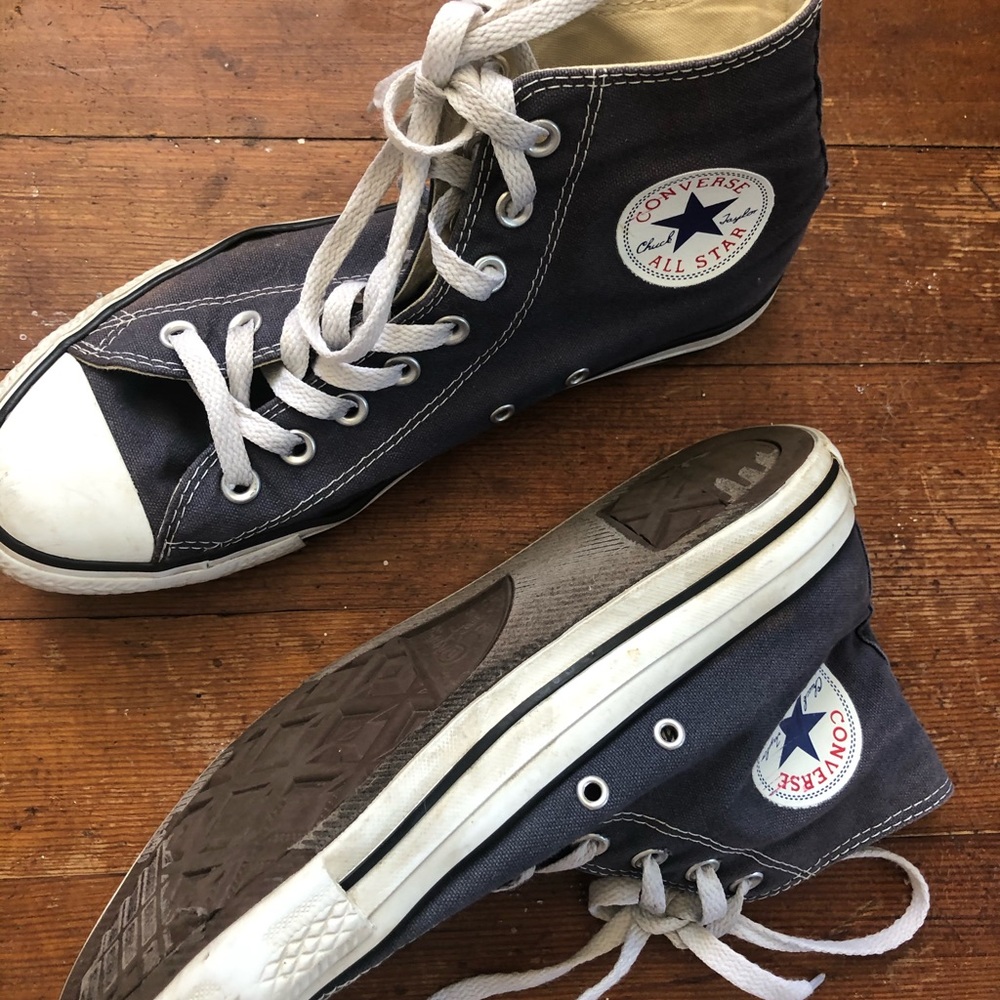 Navy Blue Converse High Tops